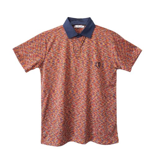 Men's Polo Collar Orange T-Shirt