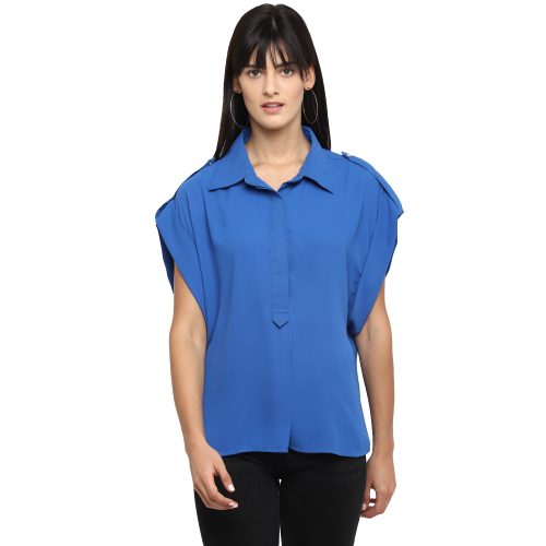 Blue Navy Shirt Top